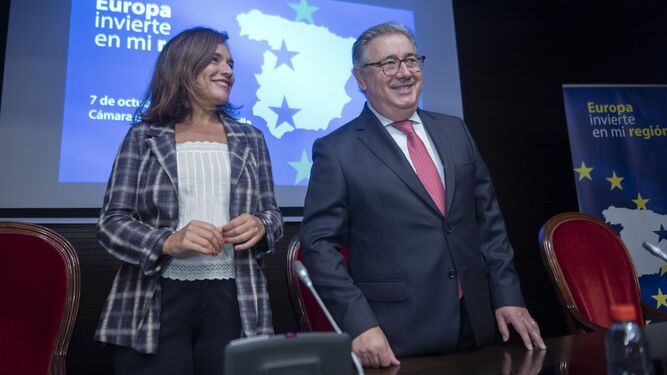 Los eurodiputados Lina Gálvez y Juan Ignacio Zoido en un acto celebrado en Sevilla.